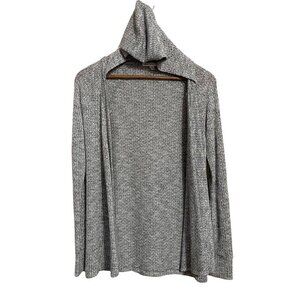 American Eagle Outfitters Womens Gray Open Long Sleeve Hood Cardigan Sweater XS